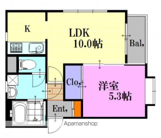 パークハイム佐方(1LDK/3階)の間取り写真