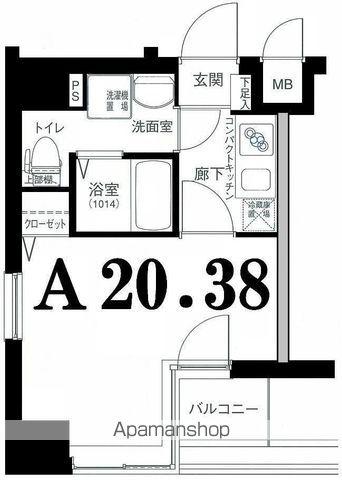 グリフィン・東銀座(1K/5階)の間取り写真