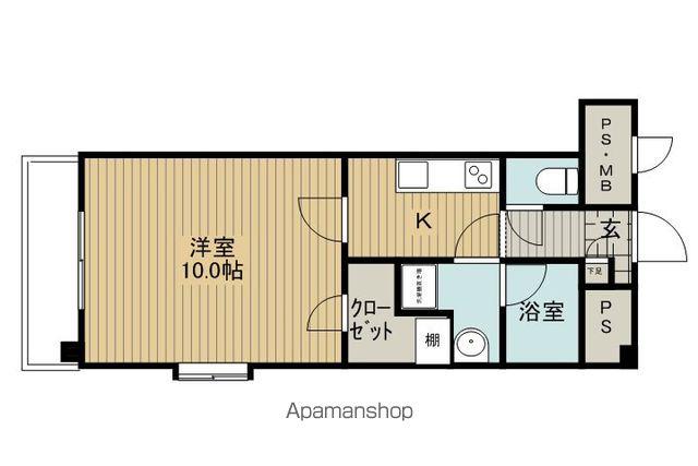 パークレジデンス城南(1K/2階)の間取り写真