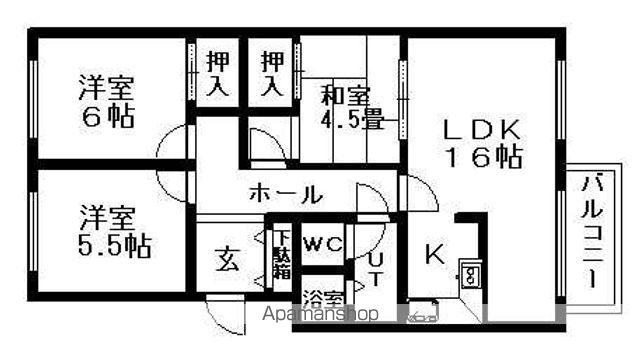 リゾルテ札幌(3LDK/2階)の間取り写真