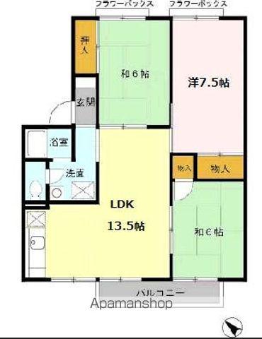 セジュール寺田(3LDK/2階)の間取り写真