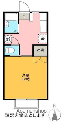 ハーモニーハウス(1K/1階)の間取り写真