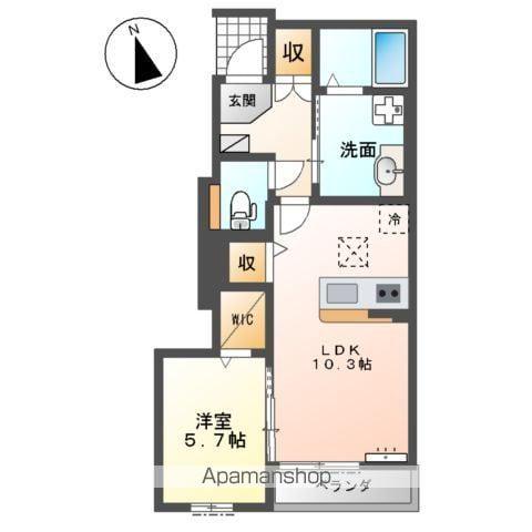 コンフォート6(1LDK/1階)の間取り写真