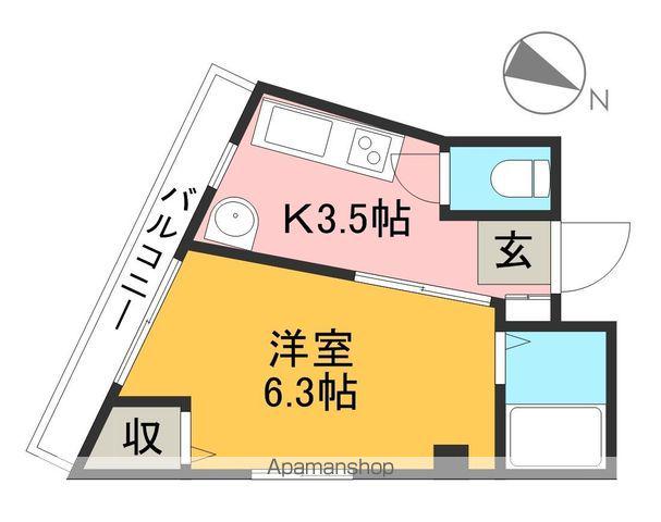 丸岡ビル(1K/3階)の間取り写真