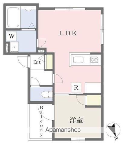 QY BLDG(1LDK/2階)の間取り写真