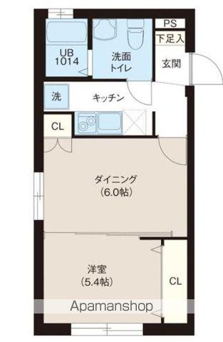 レピュア池袋本町レジデンスイースト(1DK/1階)の間取り写真