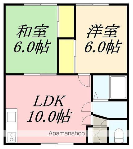 ハイツプラザ(2LDK/2階)の間取り写真