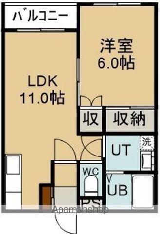 レジェンド五稜郭(1LDK/1階)の間取り写真