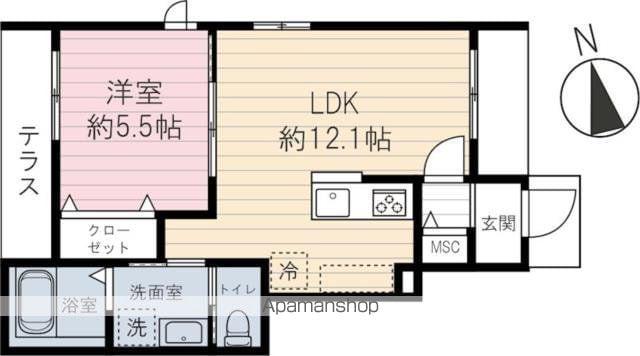 アーバンドエル駒込(1LDK/1階)の間取り写真