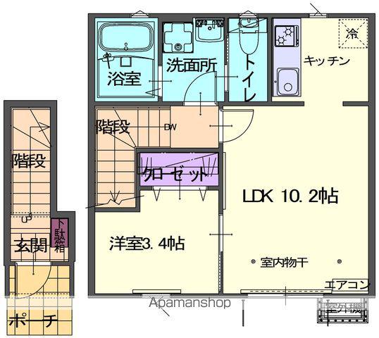 CASA BLOMMAⅡ(1LDK/2階)の間取り写真
