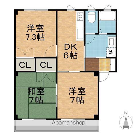 ハイツ土屋(3DK/1階)の間取り写真
