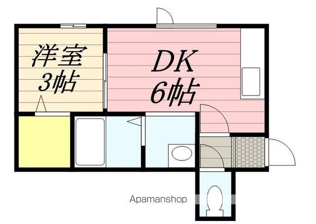 ネージュ元町Ⅱ(1DK/3階)の間取り写真