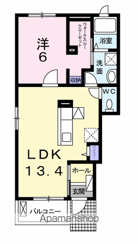 グレイスサクラ(1LDK/1階)の間取り写真