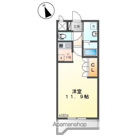 ラ・メゾン・K(1K/2階)の間取り写真