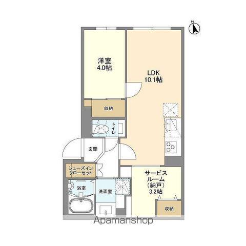 ウェルスクエア新宿戸山(1SLDK/B1階)の間取り写真