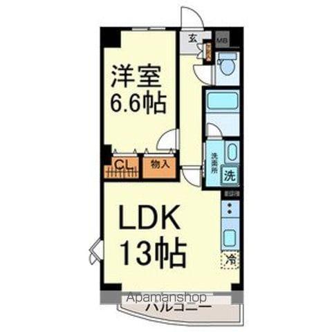 ラ・カンパネーラ(1LDK/8階)の間取り写真