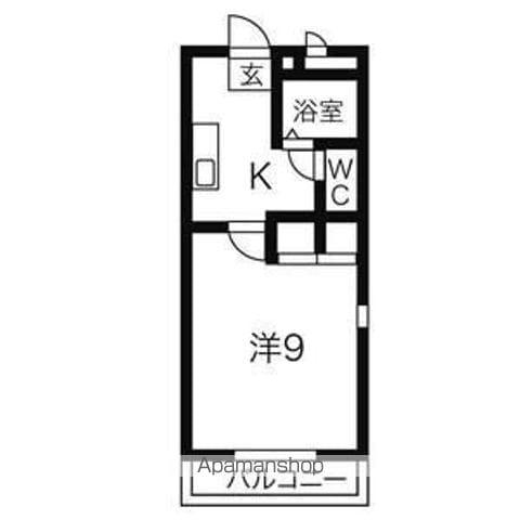 グレイスKOMI(1K/1階)の間取り写真