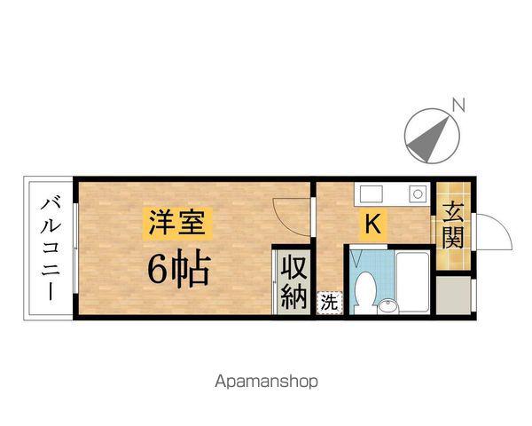 ヒオレ八王子(1K/3階)の間取り写真