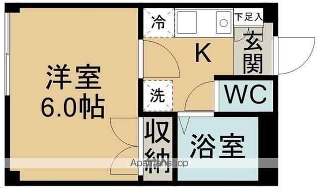 MYコーポ(1K/1階)の間取り写真