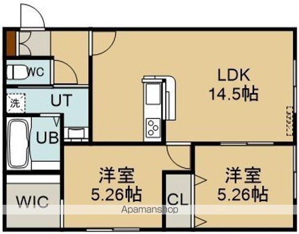 AVENUE松陰(2LDK/1階)の間取り写真
