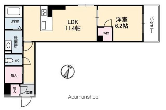 アーテル(1LDK/2階)の間取り写真