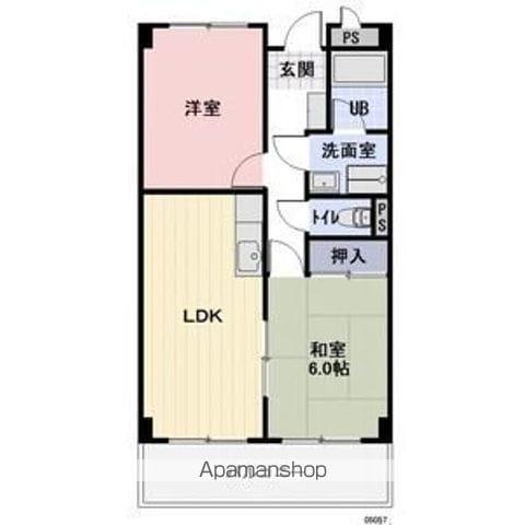 リンピア中道(2LDK/1階)の間取り写真