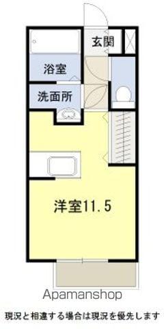 ラ・ステュディオ(ワンルーム/2階)の間取り写真