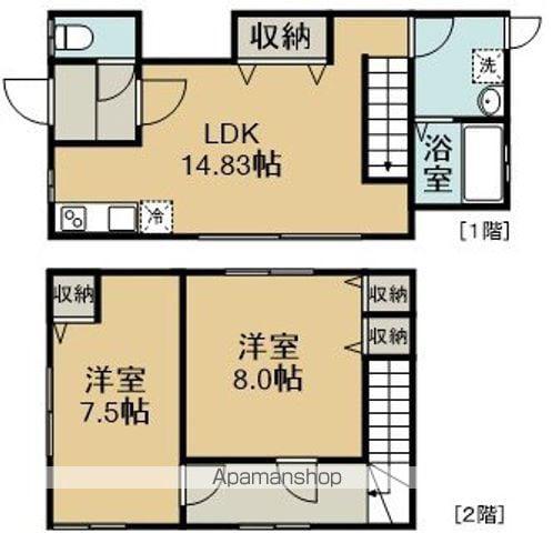 ソレイユ(2LDK/1階)の間取り写真