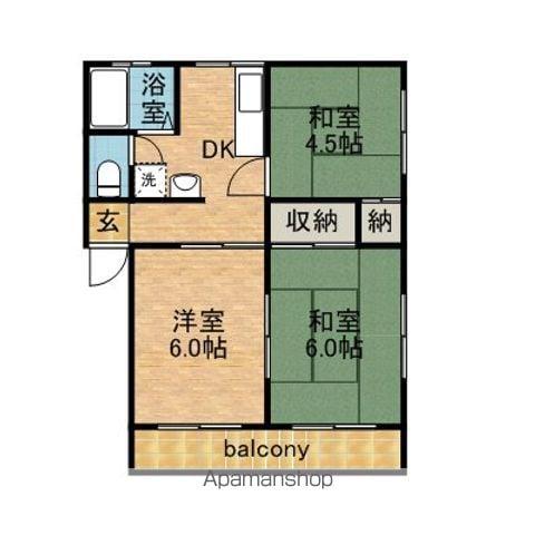 メゾン第一ABCD(3DK/1階)の間取り写真