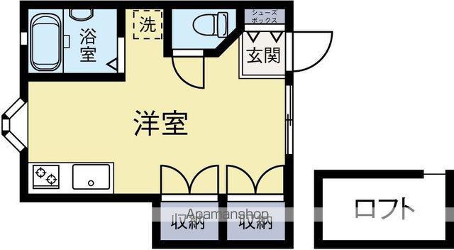 ミレニアム友丘(ワンルーム/2階)の間取り写真