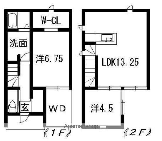 牟岐線 二軒屋駅 徒歩21分 2階建 築17年(2LDK)の間取り写真