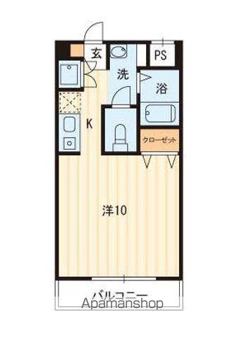 リミエール野口(1K/2階)の間取り写真