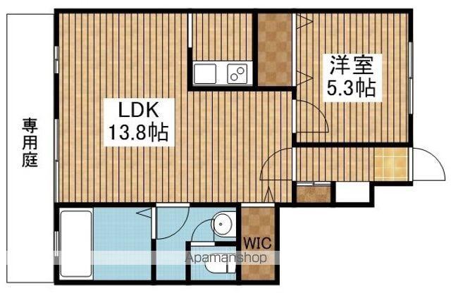SWEET BOA A(1LDK/1階)の間取り写真