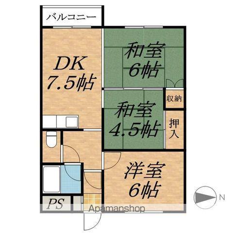 ロジェ青山(3DK/3階)の間取り写真