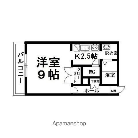 ルイスラピュタ(1K/2階)の間取り写真