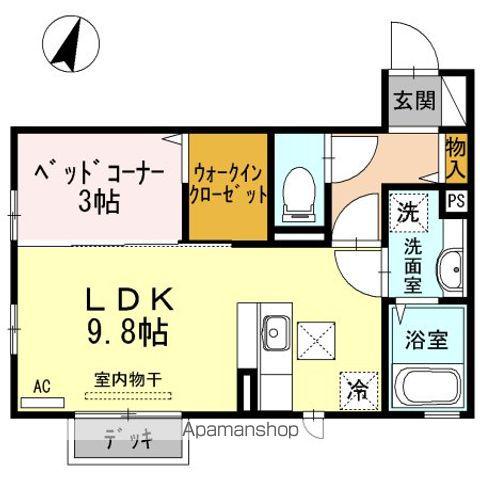 グランメモワール(1LDK/1階)の間取り写真