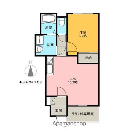 サン・ホーム 柏(1LDK/2階)の間取り写真