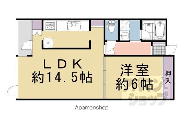 メゾンアルマ(1LDK/4階)の間取り写真