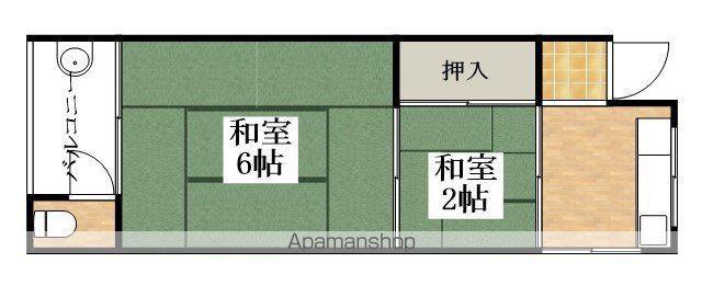 森田文化(2K/2階)の間取り写真