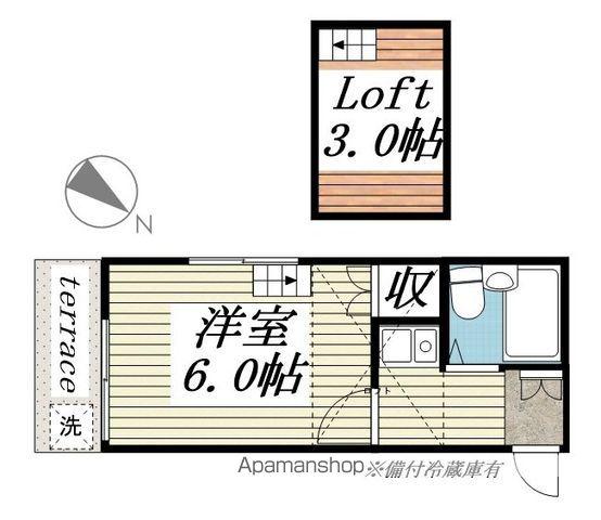 レオパレス津田沼第3(1K/1階)の間取り写真