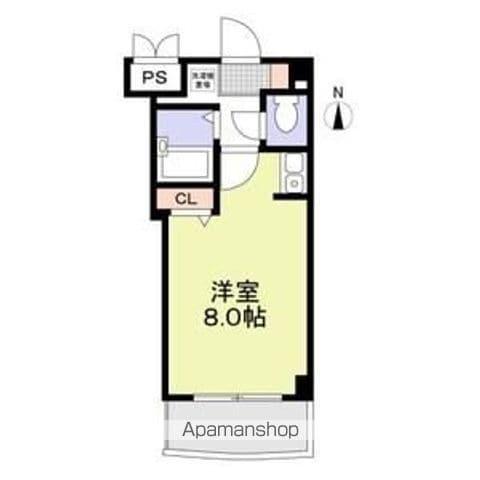 グランヴィア徳川(ワンルーム/7階)の間取り写真