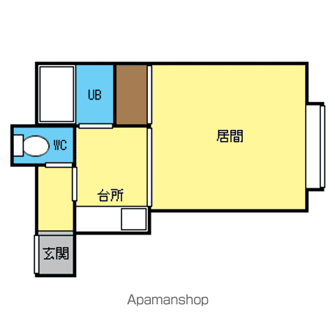 フロスティ菊水A(1K/2階)の間取り写真