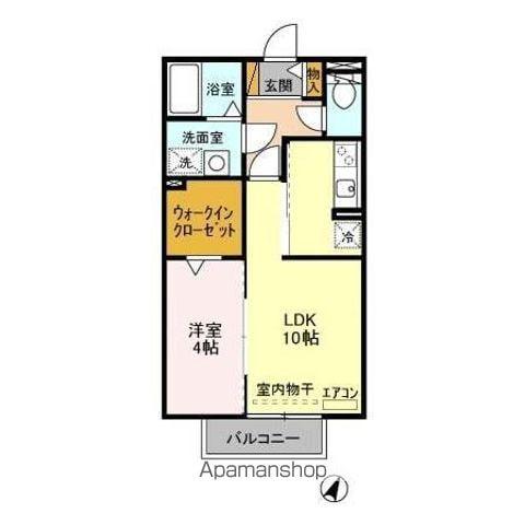 コモドB(1LDK/2階)の間取り写真