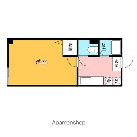 第17中央ビル(ワンルーム/2階)の間取り写真