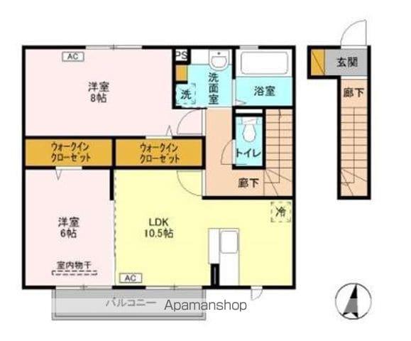 レグルス・K(2LDK/2階)の間取り写真