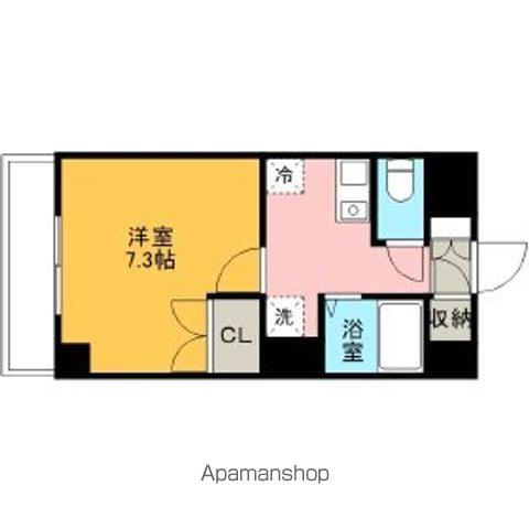 パークハウス中京(1K/4階)の間取り写真