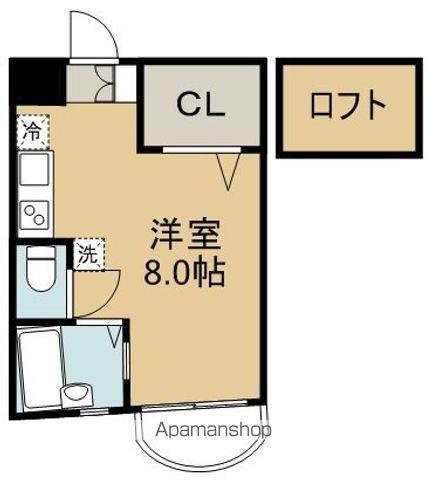 サンメロディ(ワンルーム/1階)の間取り写真