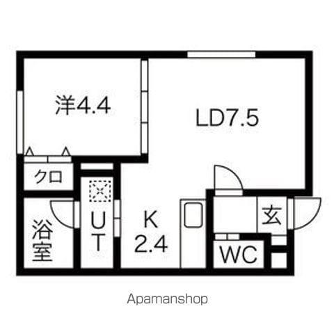 アプリーラ稲穂(1LDK/3階)の間取り写真