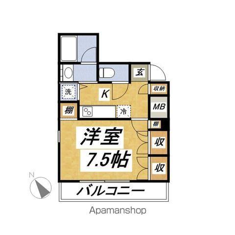 ヴェント氷川台(1K/1階)の間取り写真