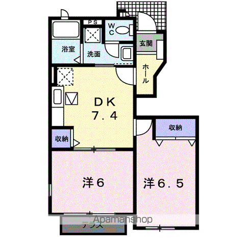 フィデ-ル パラッツオ(2DK/1階)の間取り写真